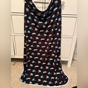 Kickee Pants Swaddle Blanket Midnight Puppy Dogs